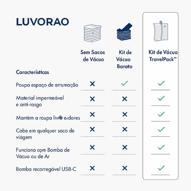 TravelPack™ Kit de vácuo
